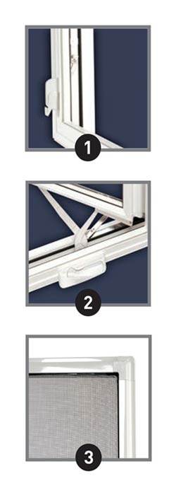 standing awning window features